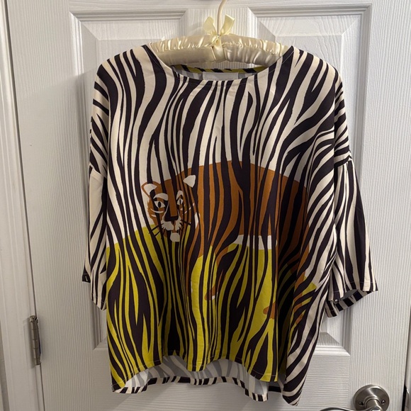 Corey Lynn Calter Tops - NWT Women's Corey Lynn Calter for Antropologie Zebra and Tiger Print Top Size S